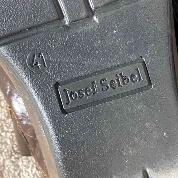 Josef Seibel Brown Leather Slip on Mules 41 - Picture 9 of 13